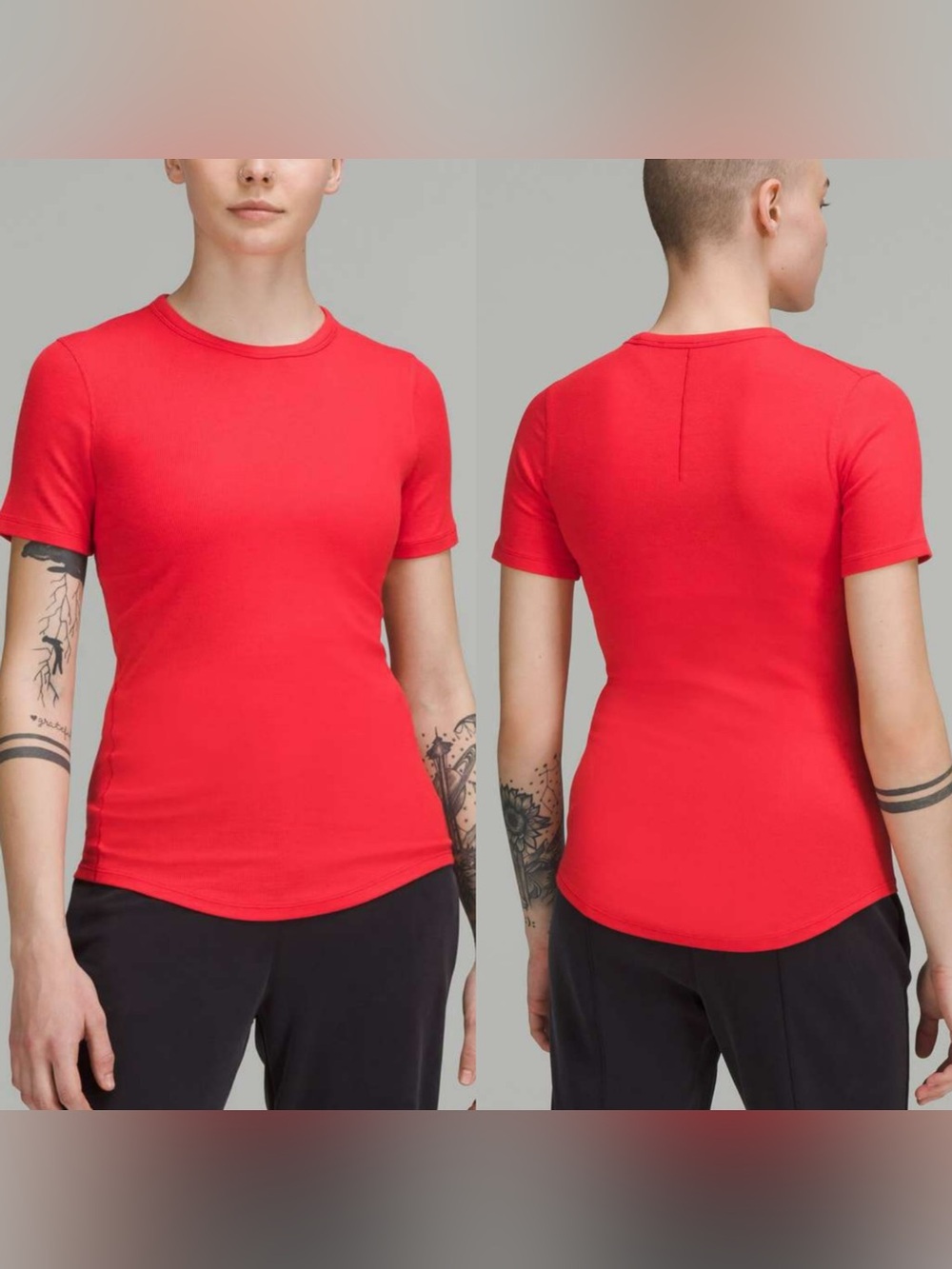 Lululemon Hold Tight Short Sleeve Shirt Top Women's Love Red - Medium